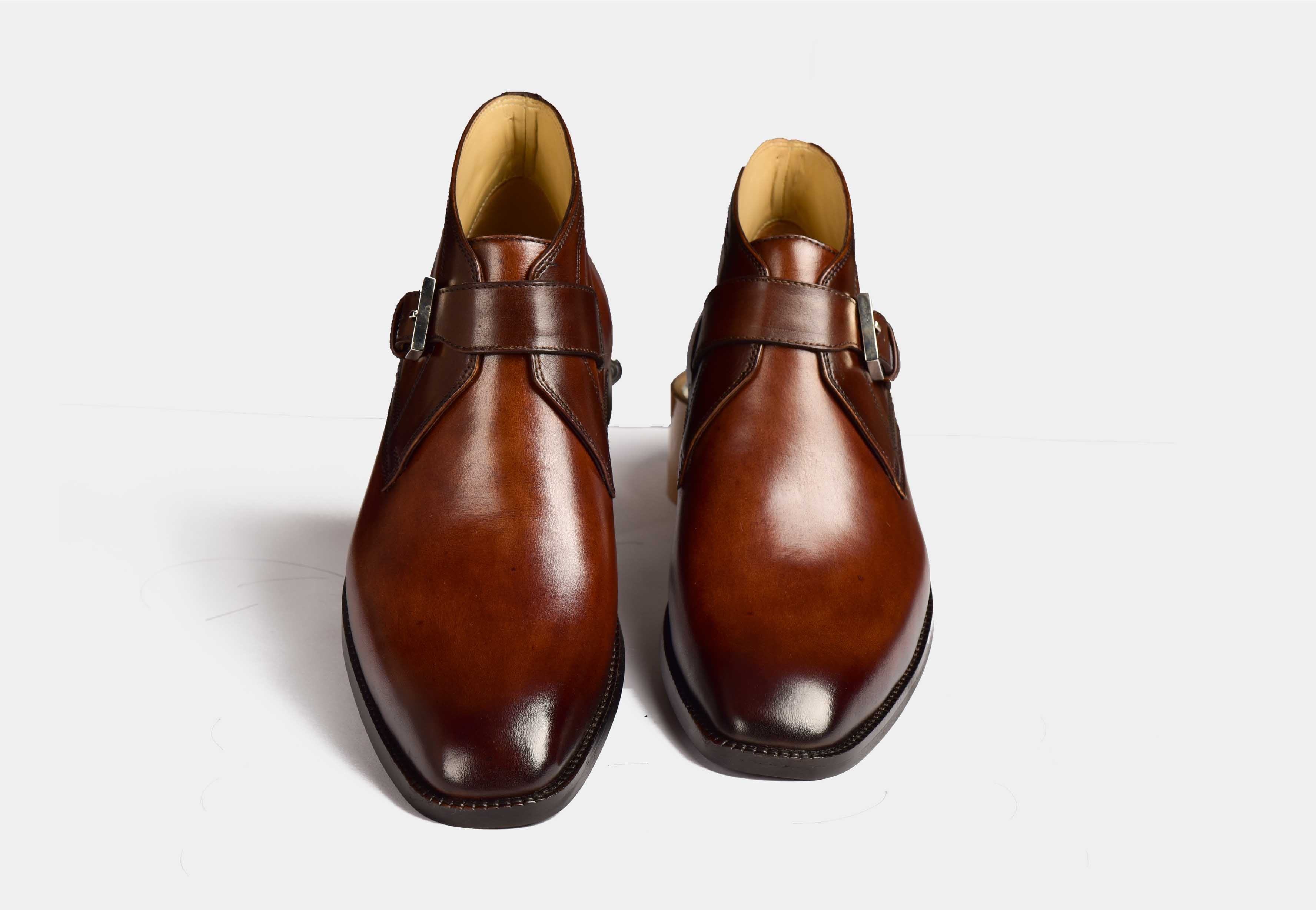 Charles | MEN BROWN MONK STRAP BOOTS