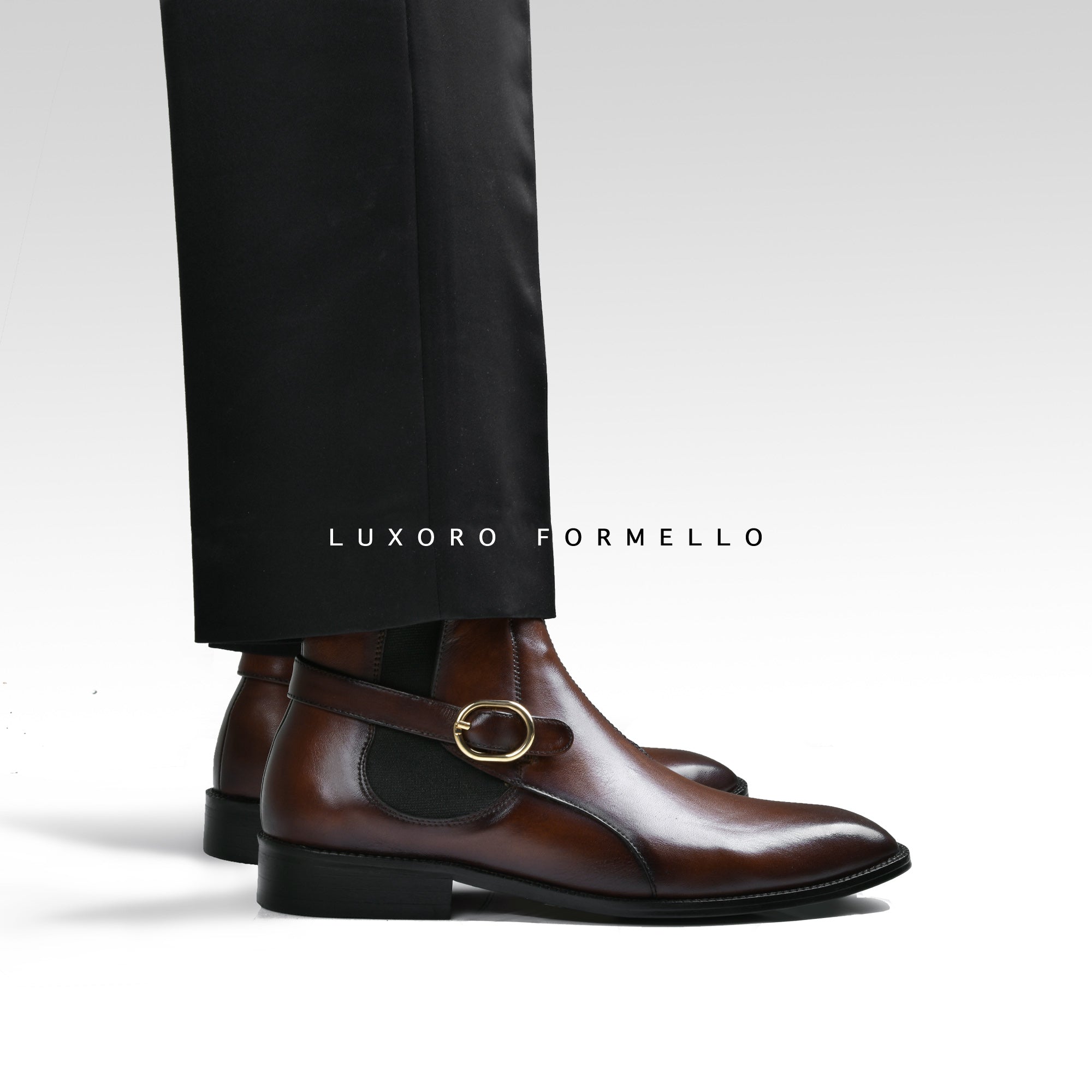 MARCUS | MEN BUCKLE BOOTS IN MID-BROWN