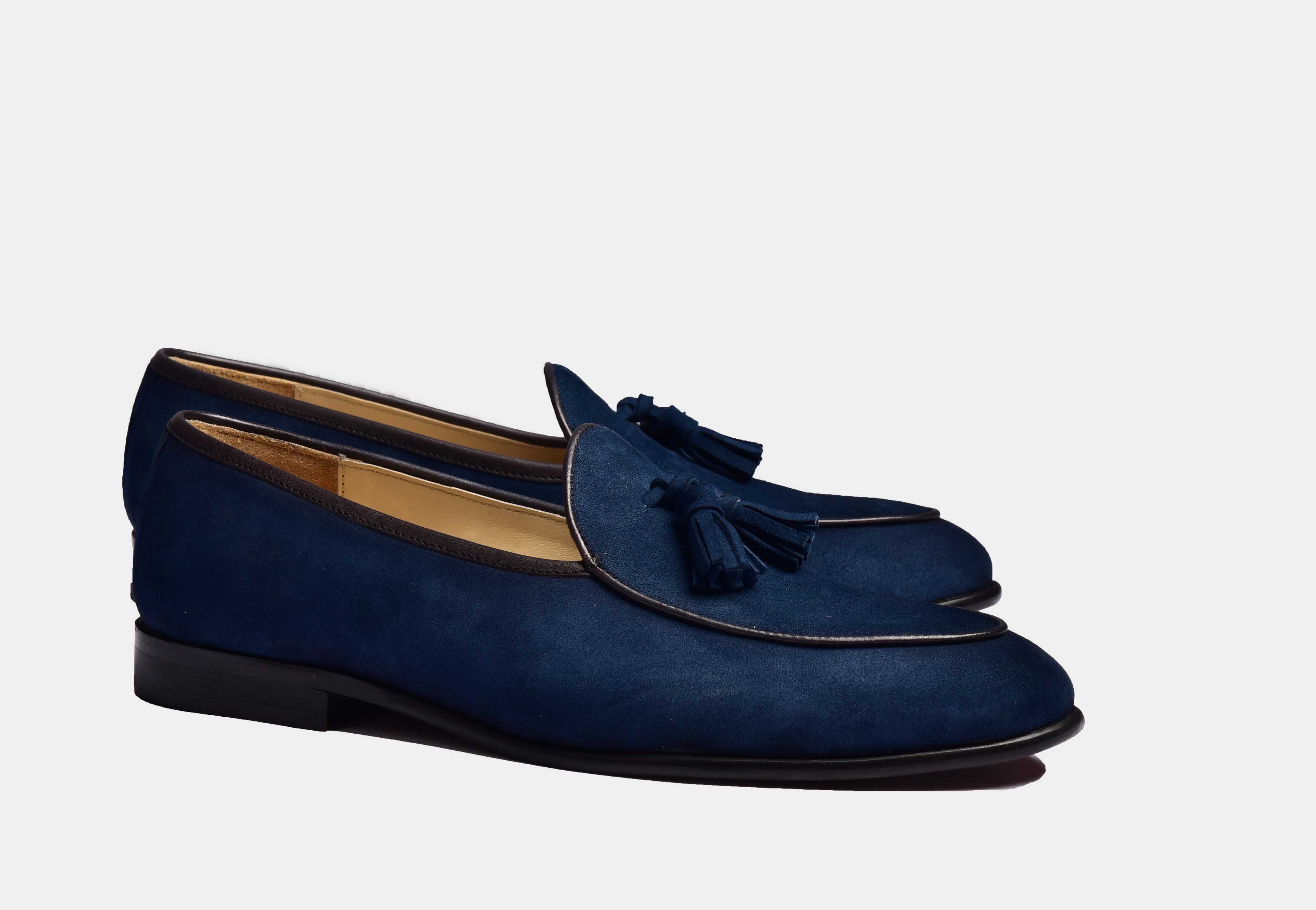 ARNO | Blue Suede With Classic Tassels
