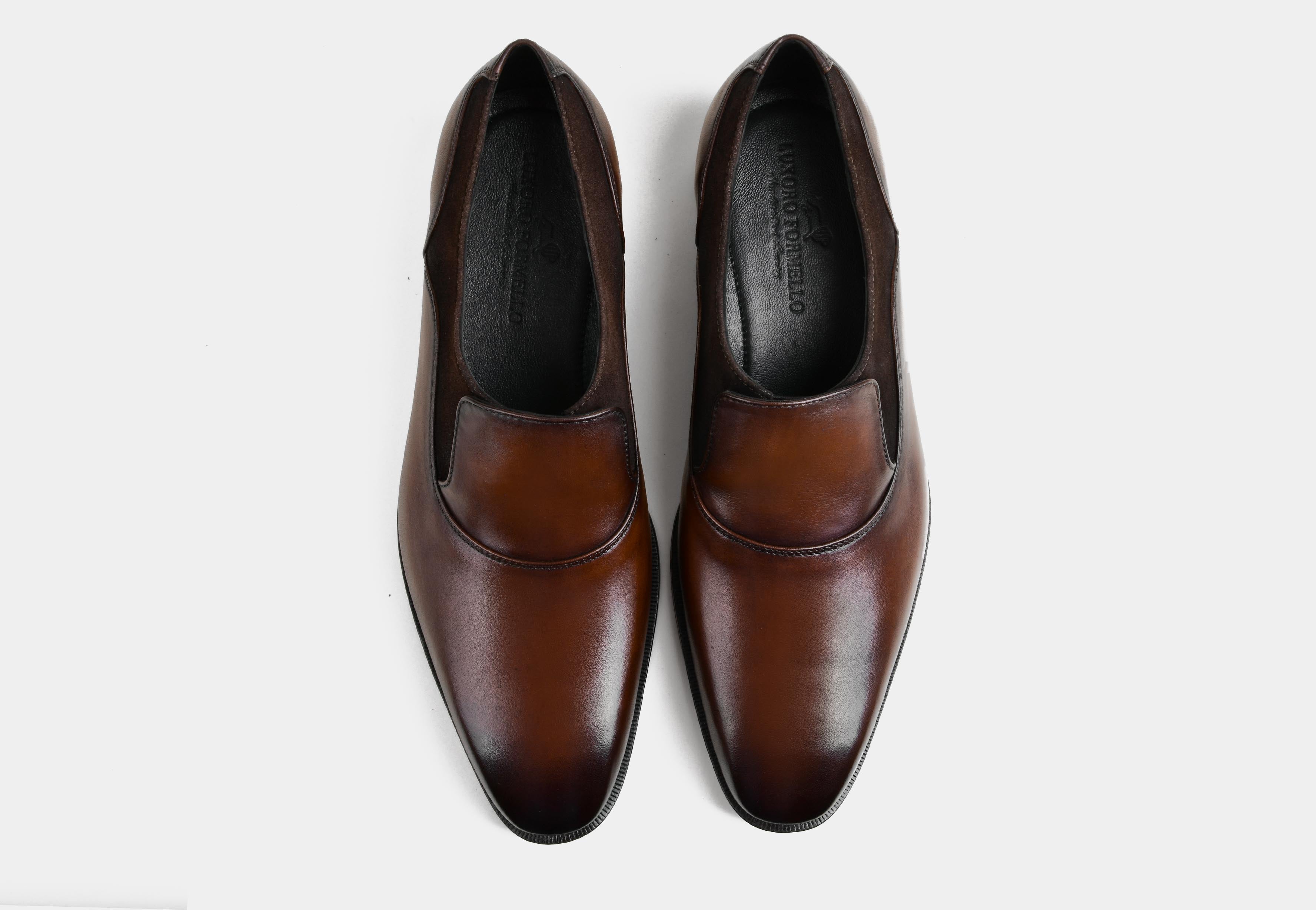 ROMERO | MEN BROWN SLIP-ON FORMAL SHOES