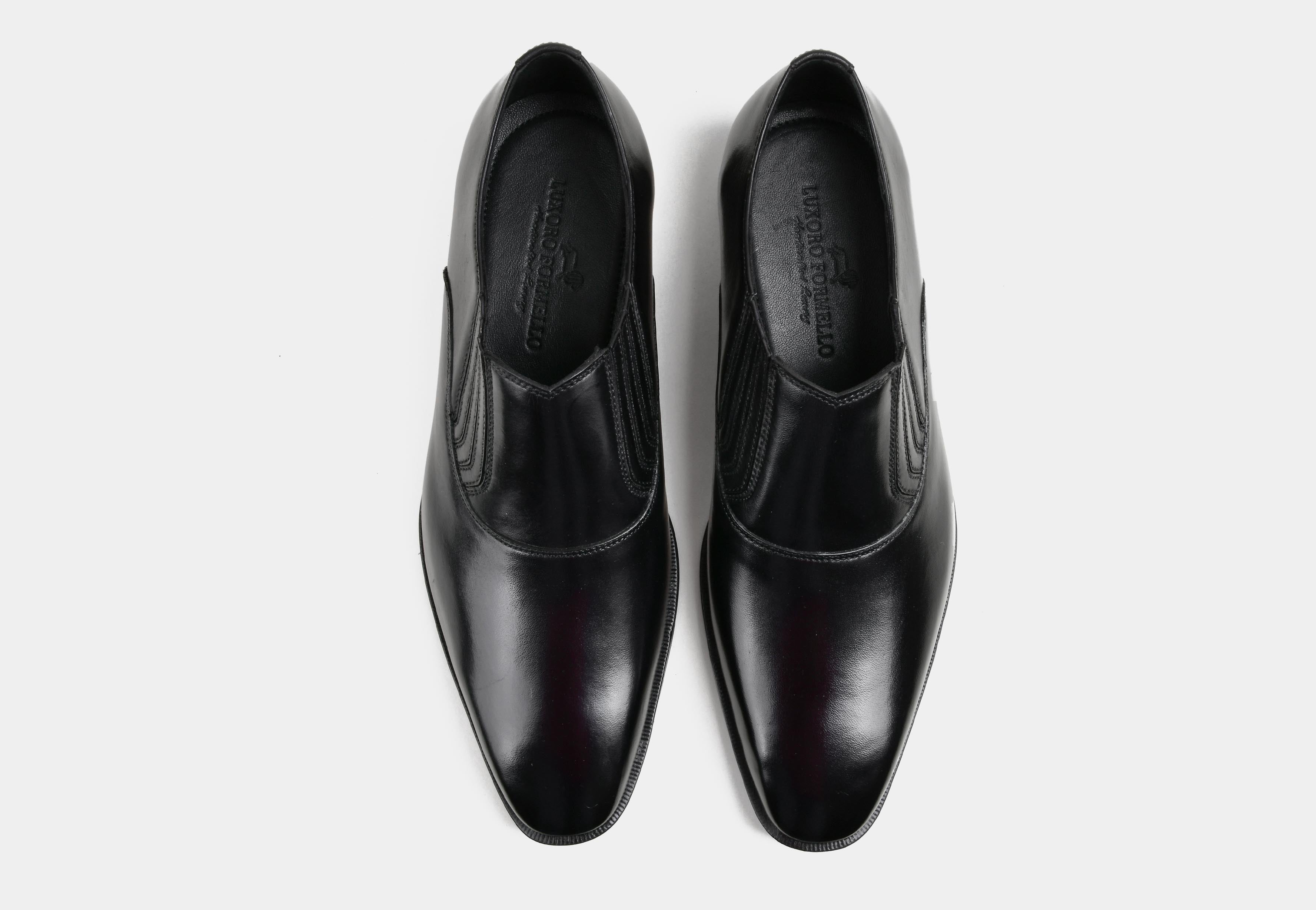 LASTIK | BLACK MEN LEATHER LOAFERS