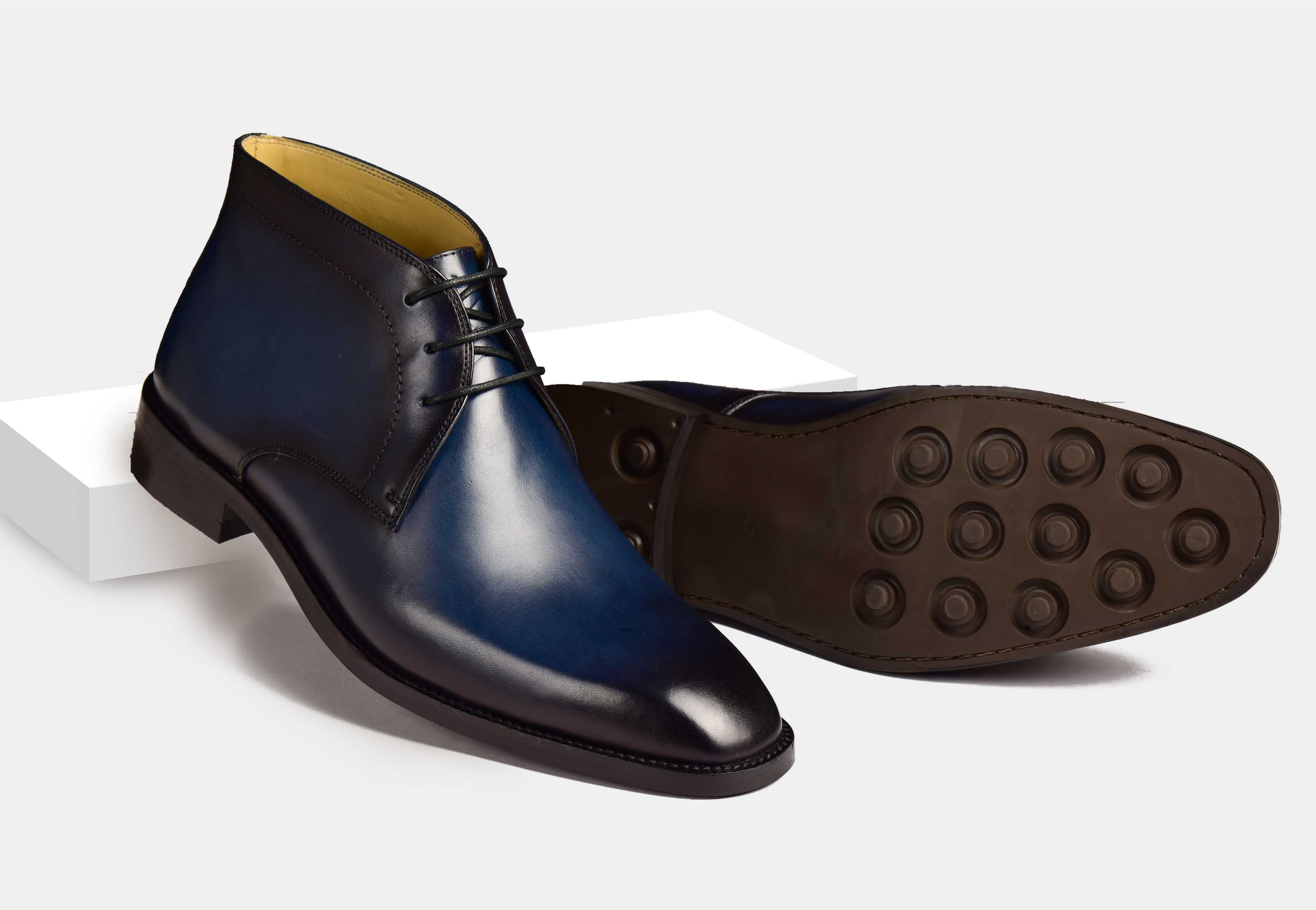 Richard | MEN BLUE CHUKKA BOOTS
