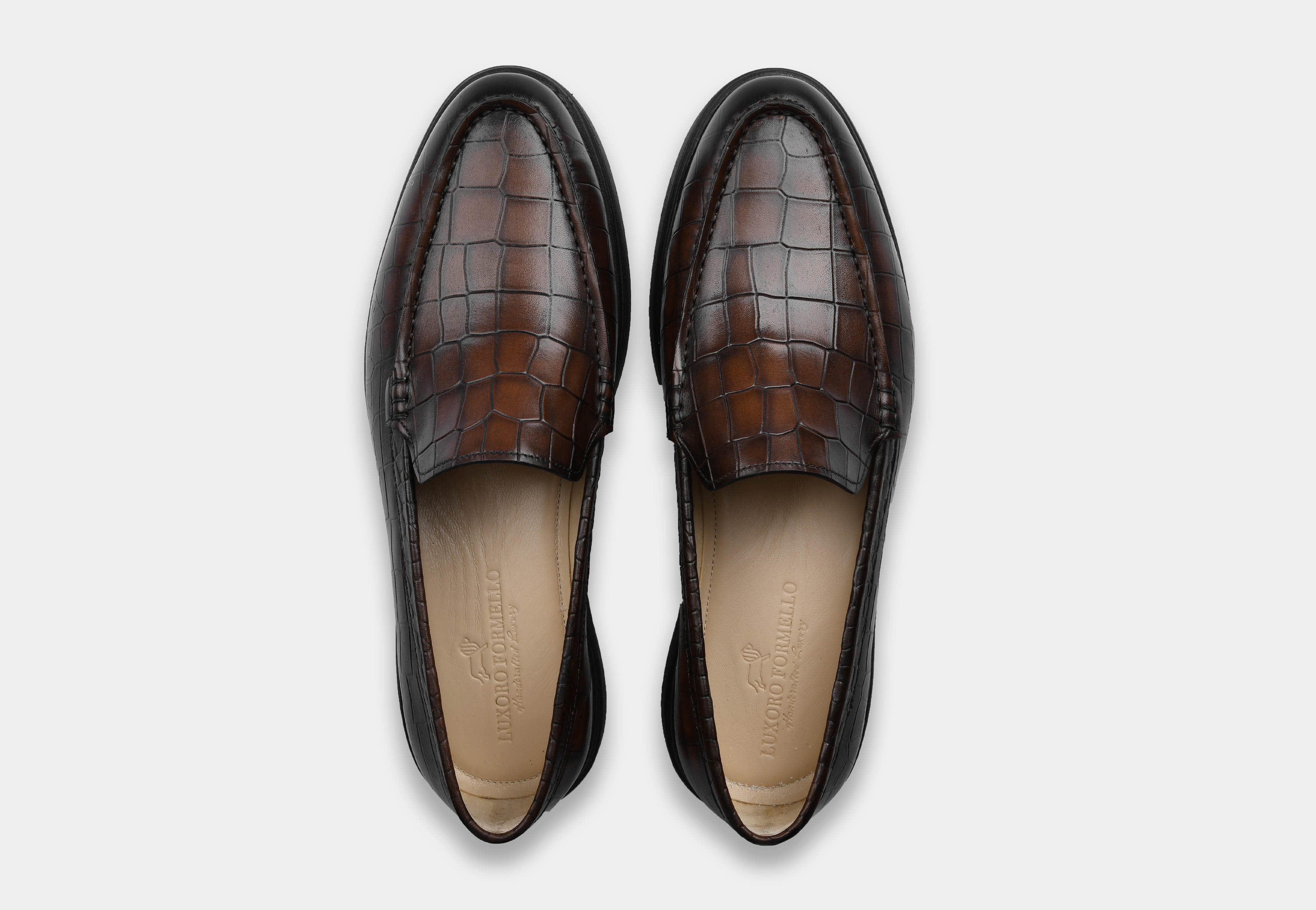 BROWN CROC SLIP-ONS | AERO-FLEX