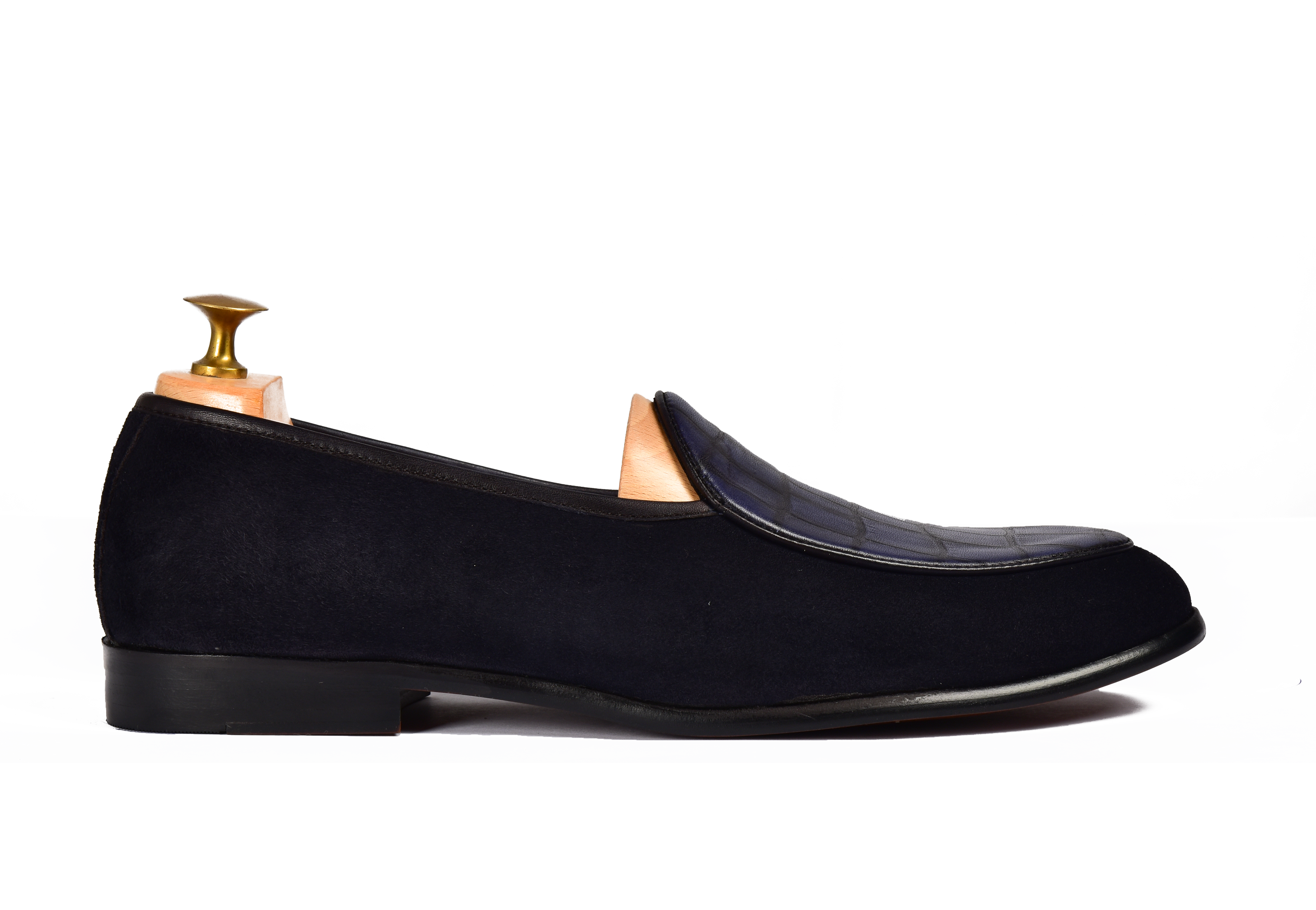 ARNO | Blue Suede with Precious Leathers