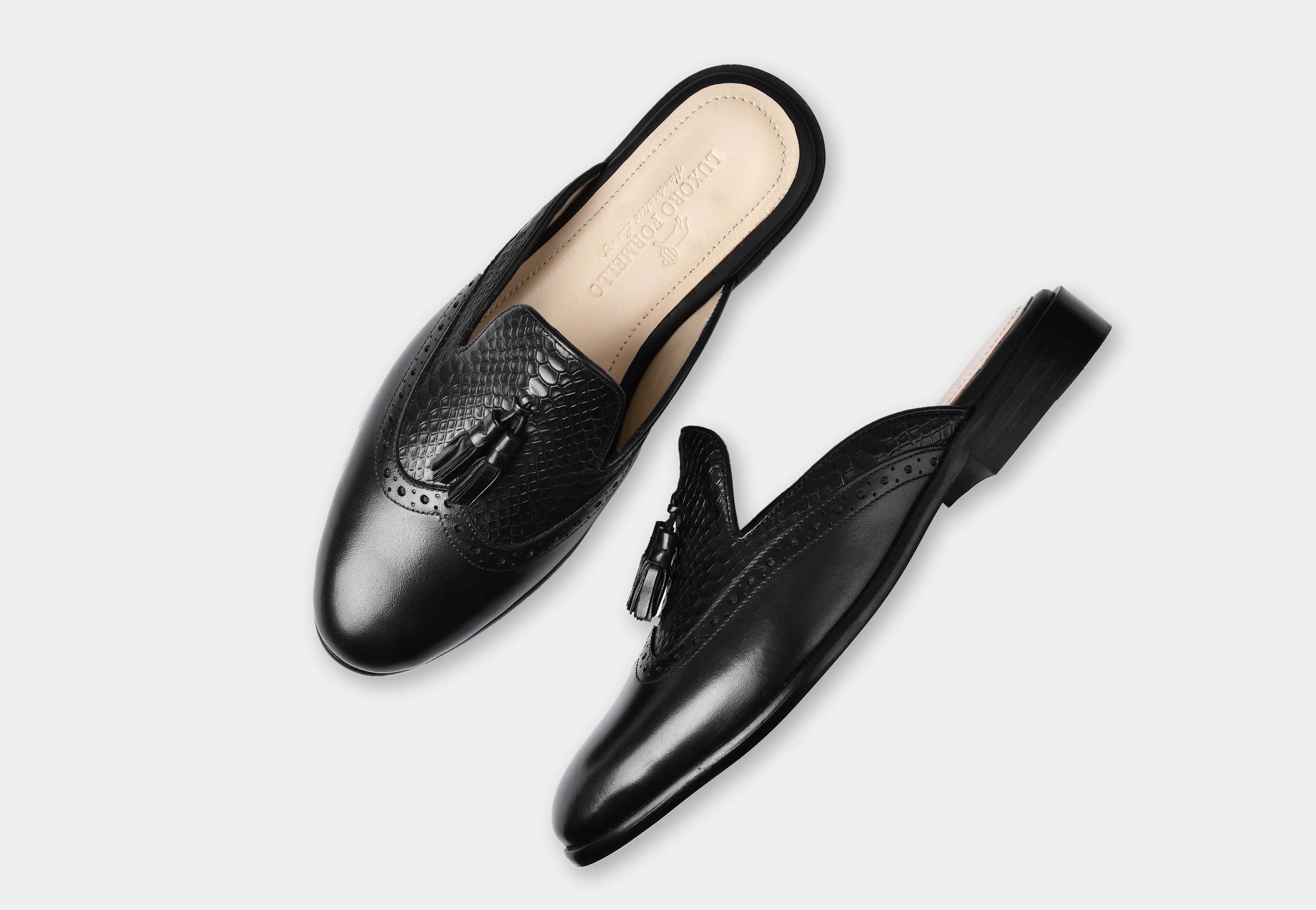 MULE | TASSEL TEXTURED BLACK