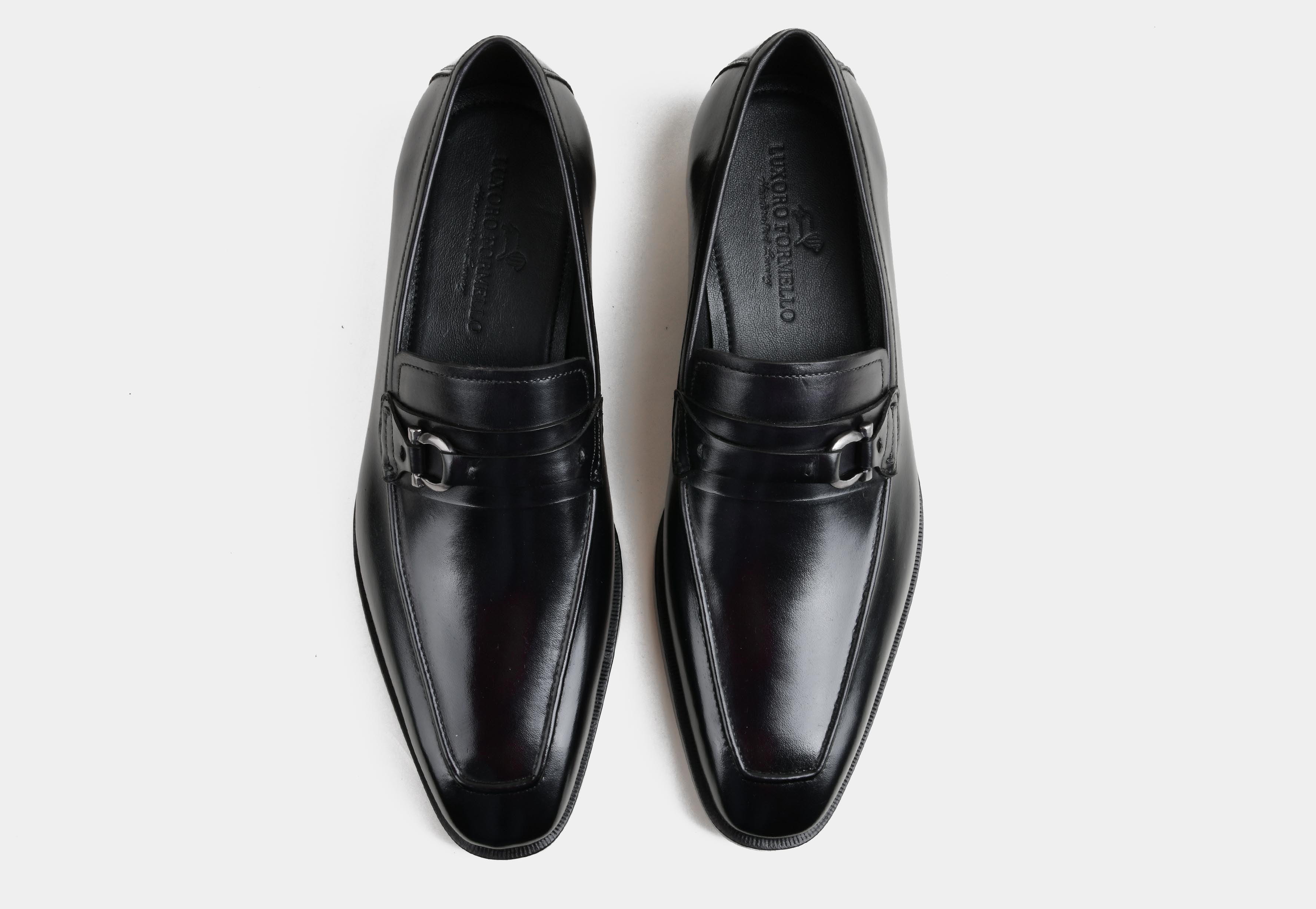 ARNAUD | MEN BLACK LEATHER LOAFERS