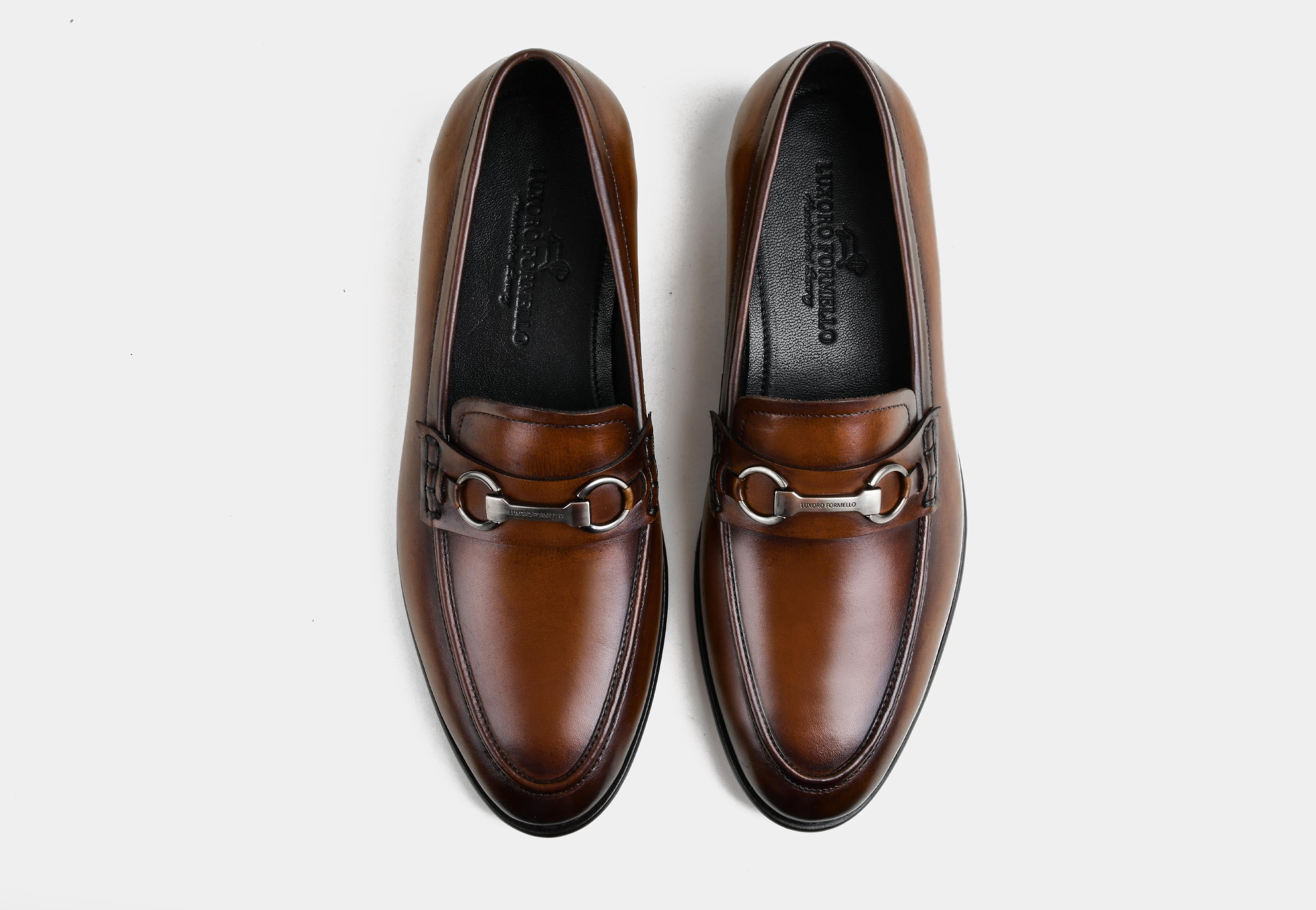 CAISER | MEN MIDBROWN LOAFERS WITH PENNY TRIM