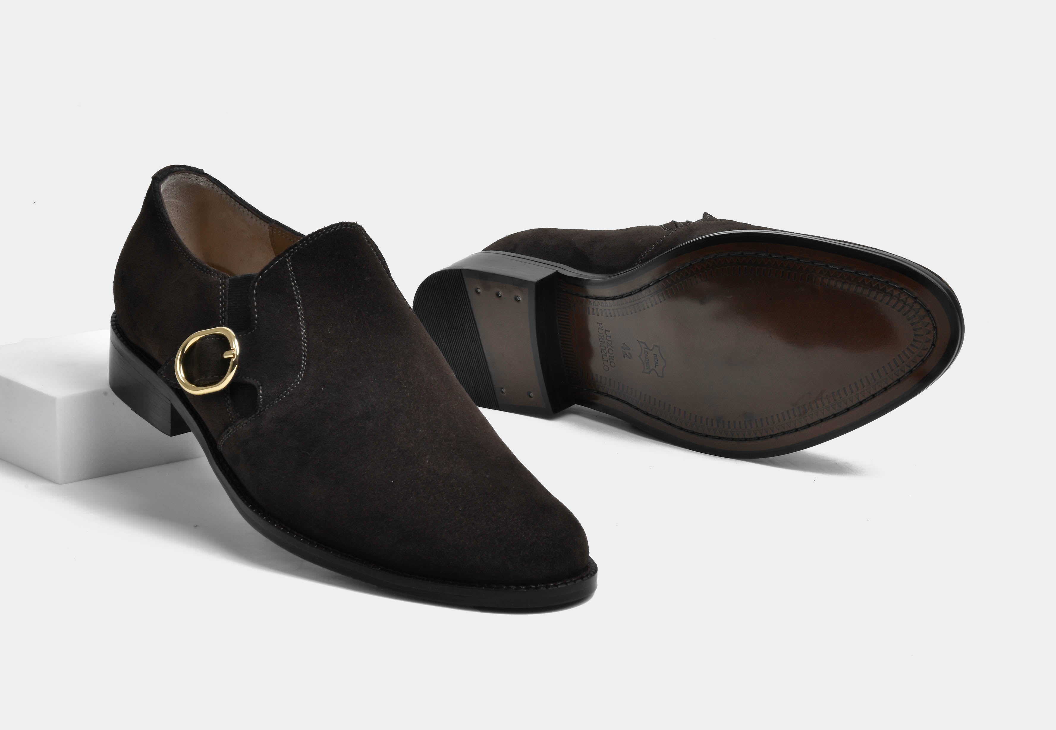 WESLEY | MEN BROWN SINGLE MONK SLIP-ON