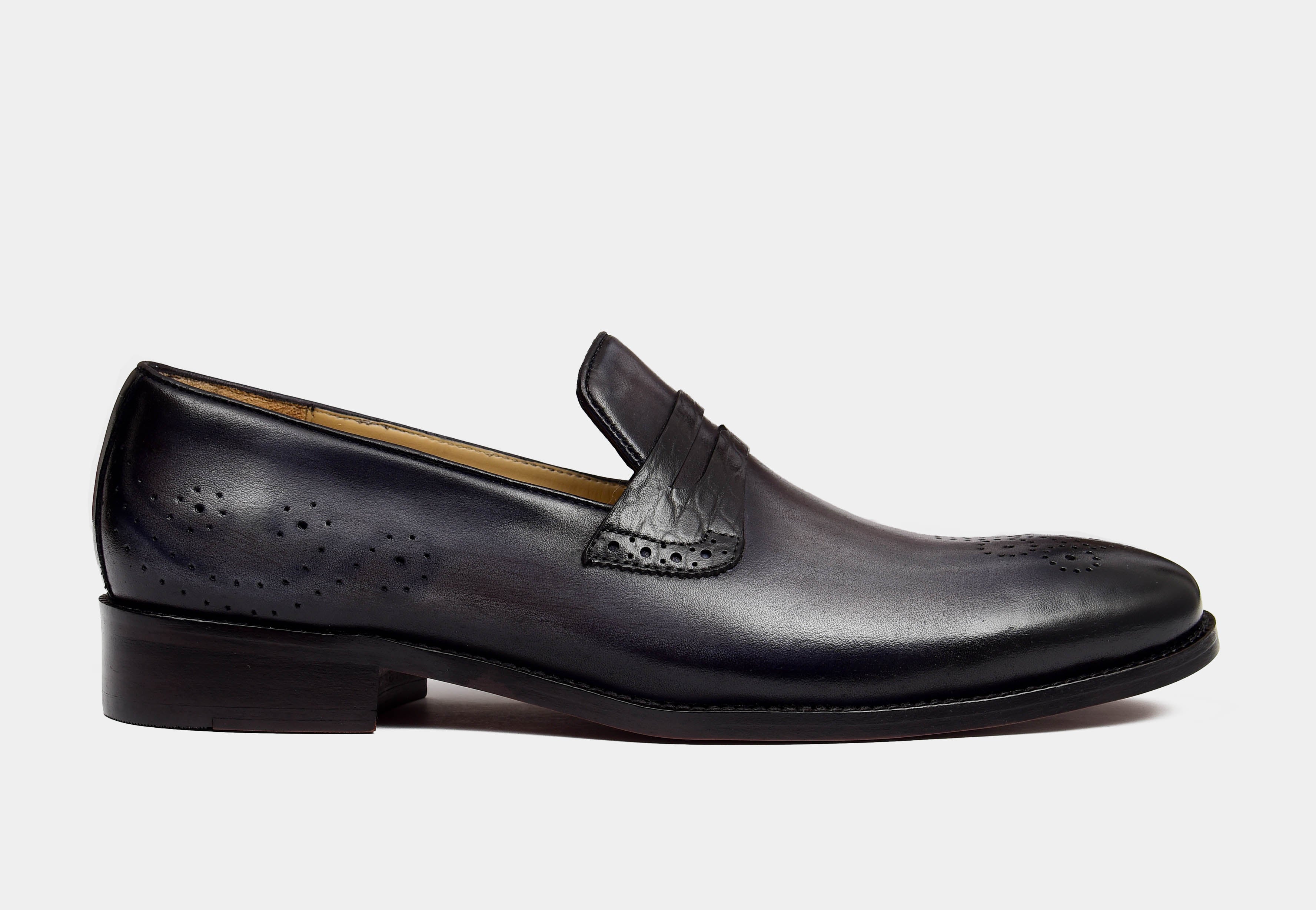 Grey Handmade Leather Shoes Luxoro Fromello