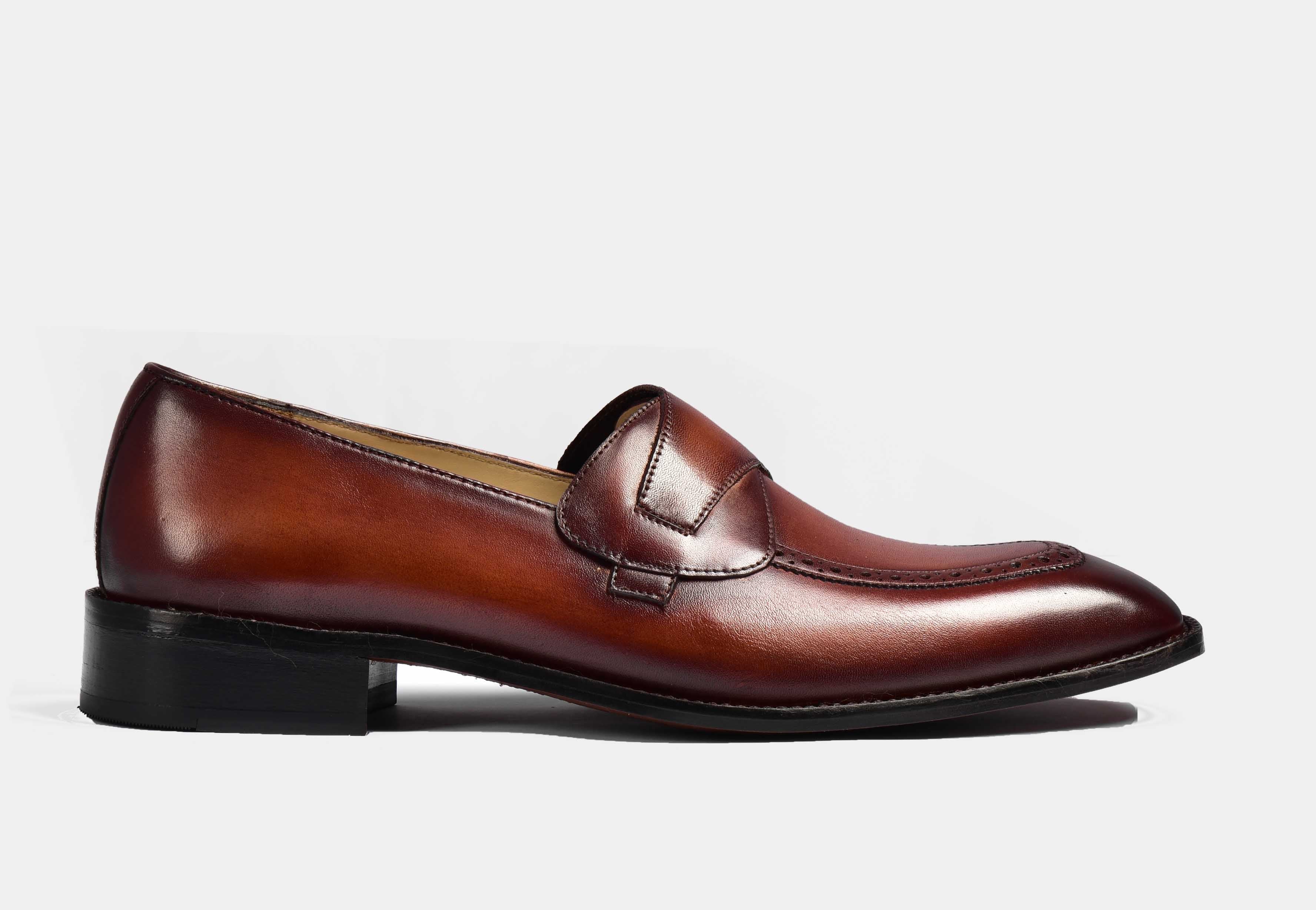 DRAVEN | MEN BROWN PENNY LOAFERS