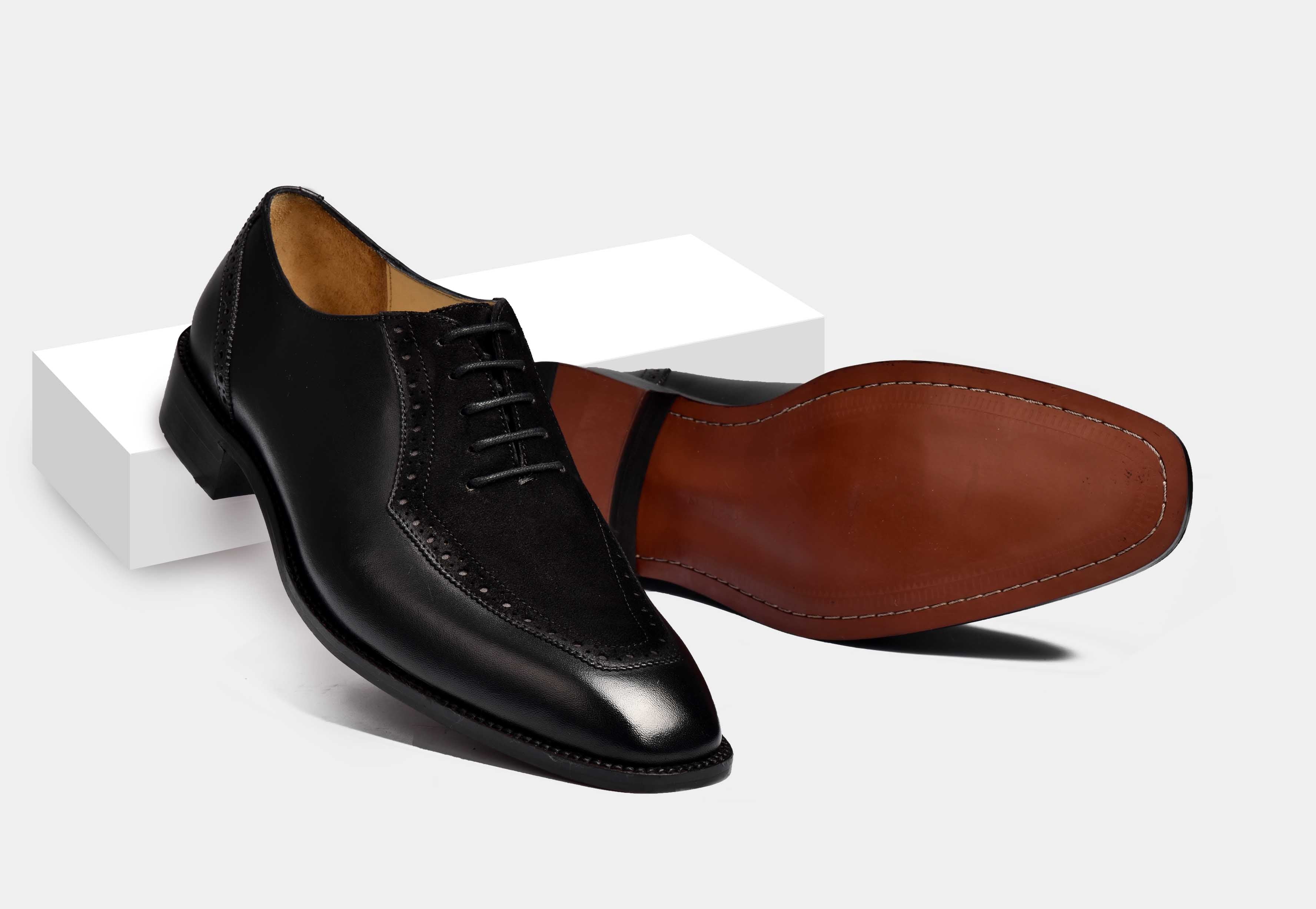 Brad | MEN BLACK BROGUE OXFORDS
