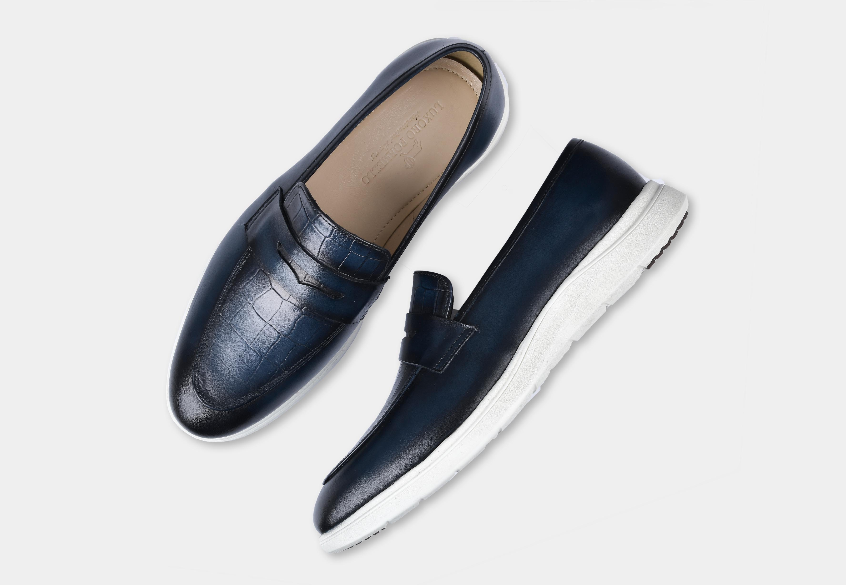 Blue Croc Penny Slip-on | Aero-Flex